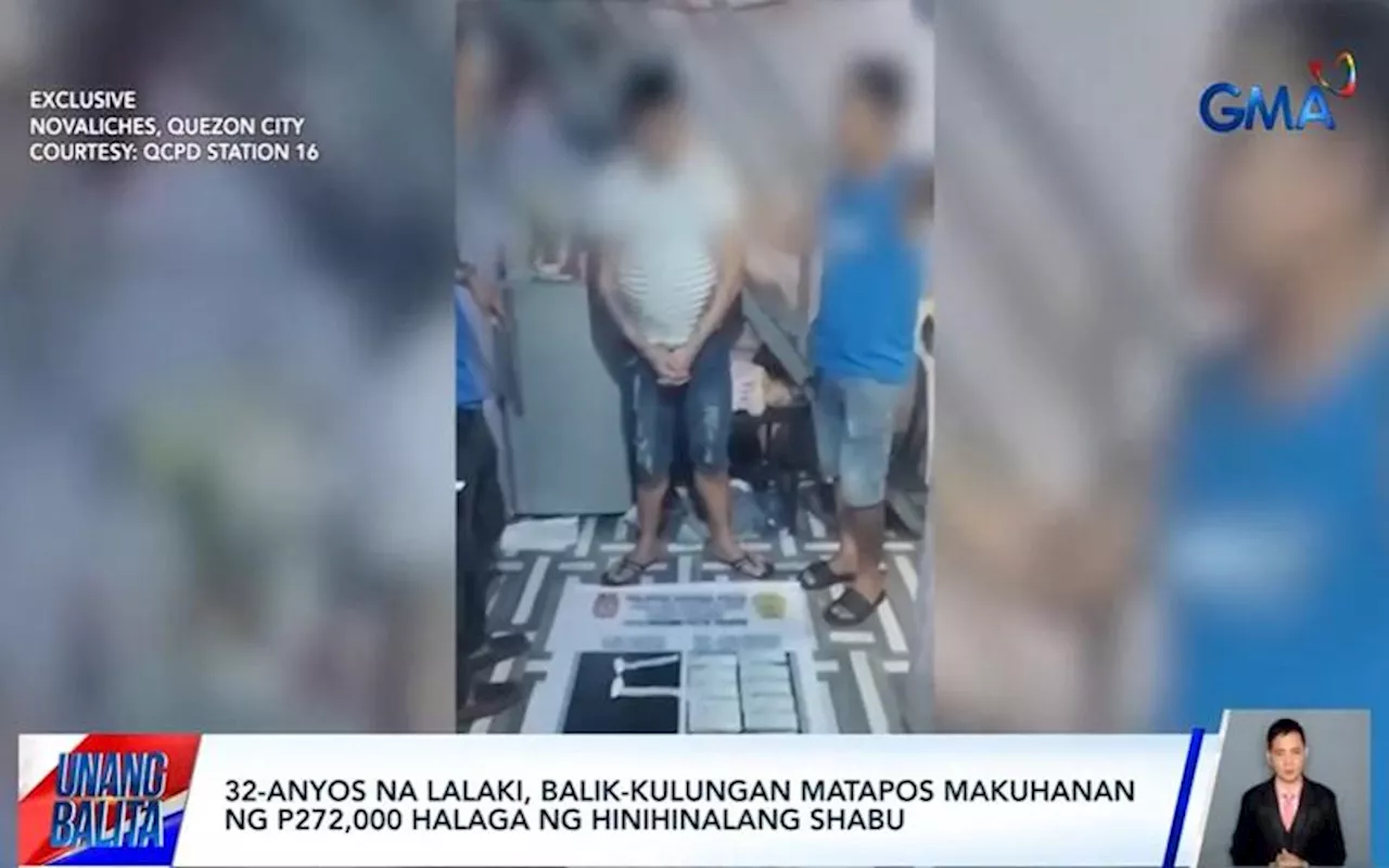 Lalaking ilang buwan pa lang nakakalaya, balik-kulungan matapos maaresto sa drug ops