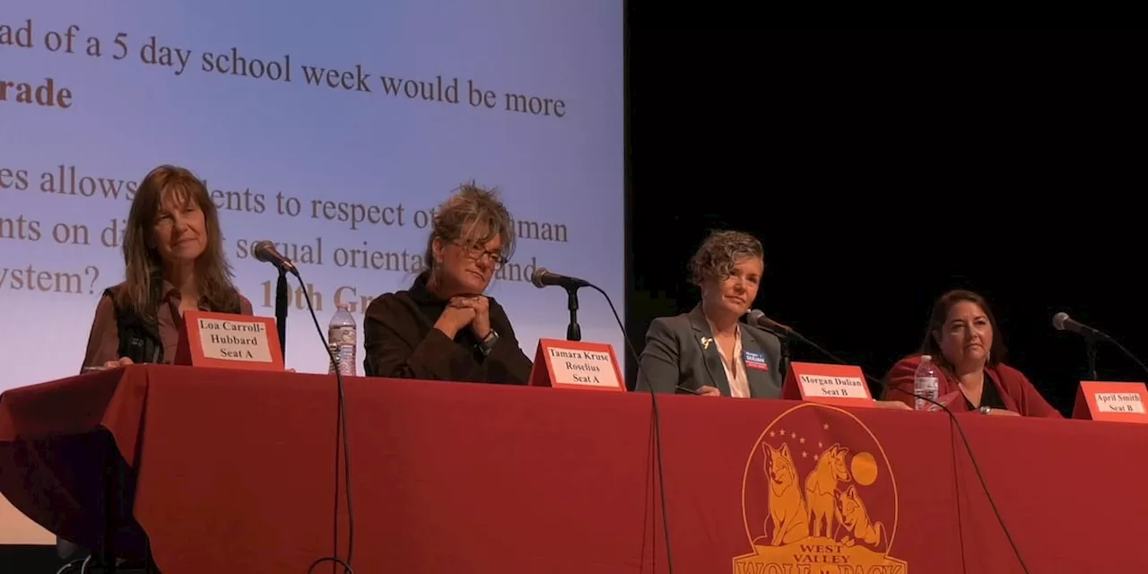 West Valley High School students question school board candidates in annual forum