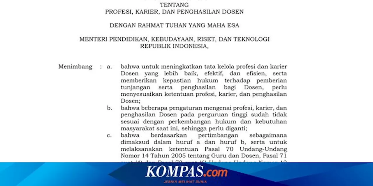 Permendikbud Ristek No 44/2024: Angin Segar atau Beban Baru bagi Dosen?