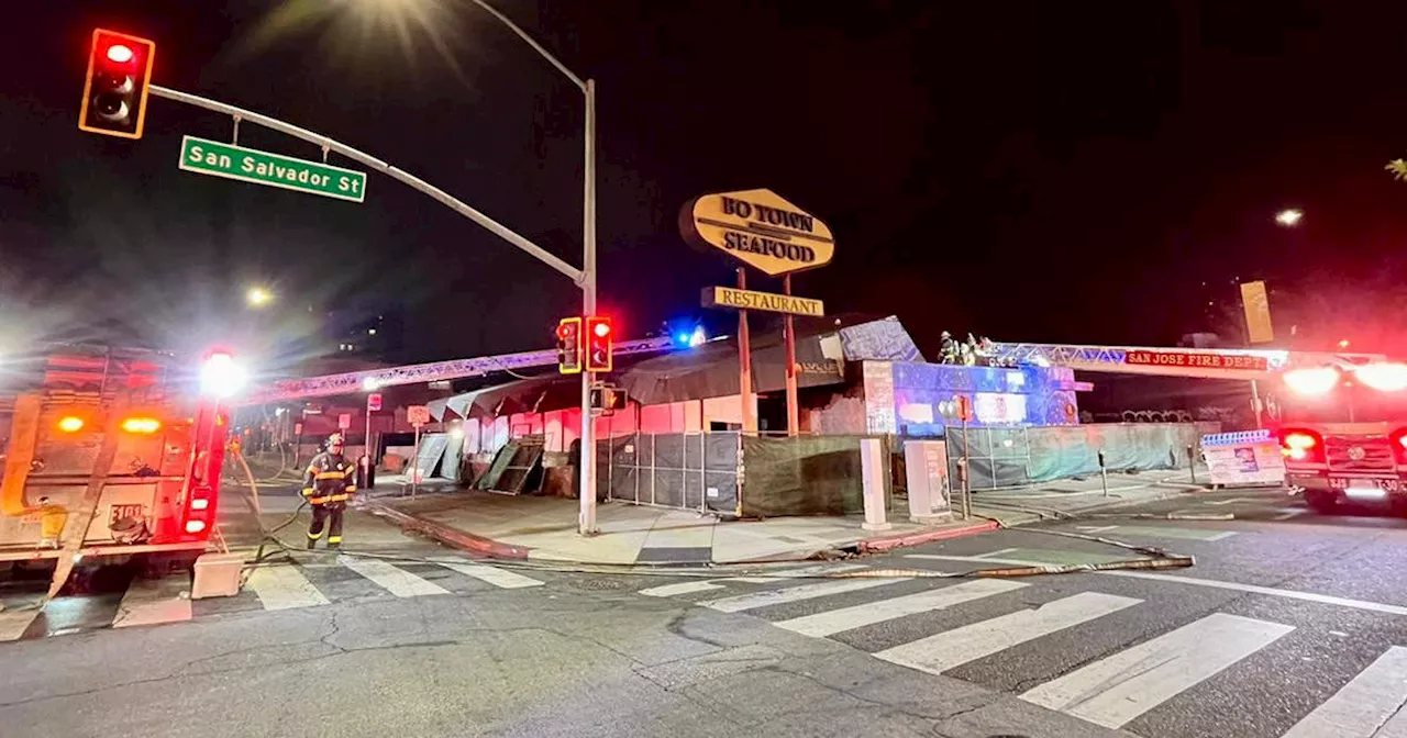 Historic, vacant restaurant in downtown San Jose goes up in flames