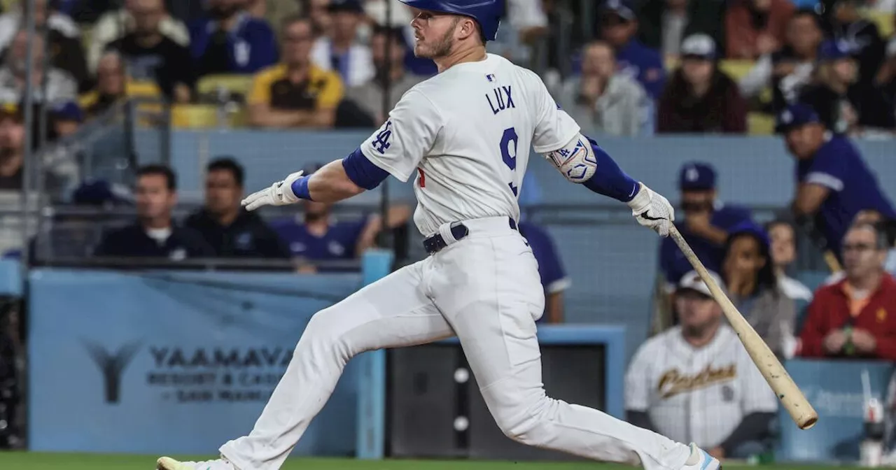 Gavin Lux rewards Dave Roberts' patience with key hits in Dodgers' win over Padres