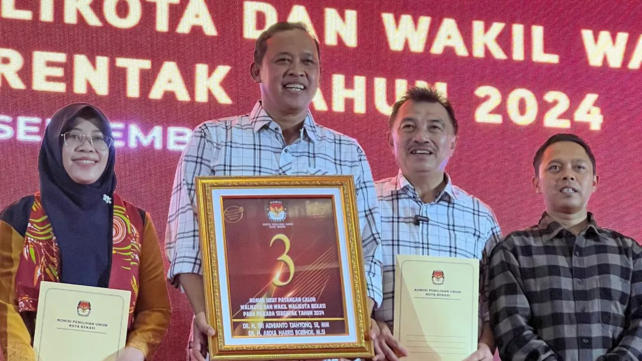 Dapat Nomor Urut 3, Tri Adhianto-Harris Bobihoe Komitmen Benahi Kota Bekasi