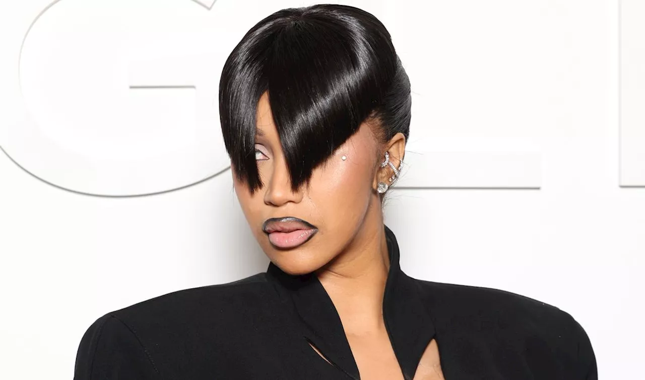 Cardi B Debuts Razor-Sharp Alien Bangs at Mugler's Paris Fashion Week Show