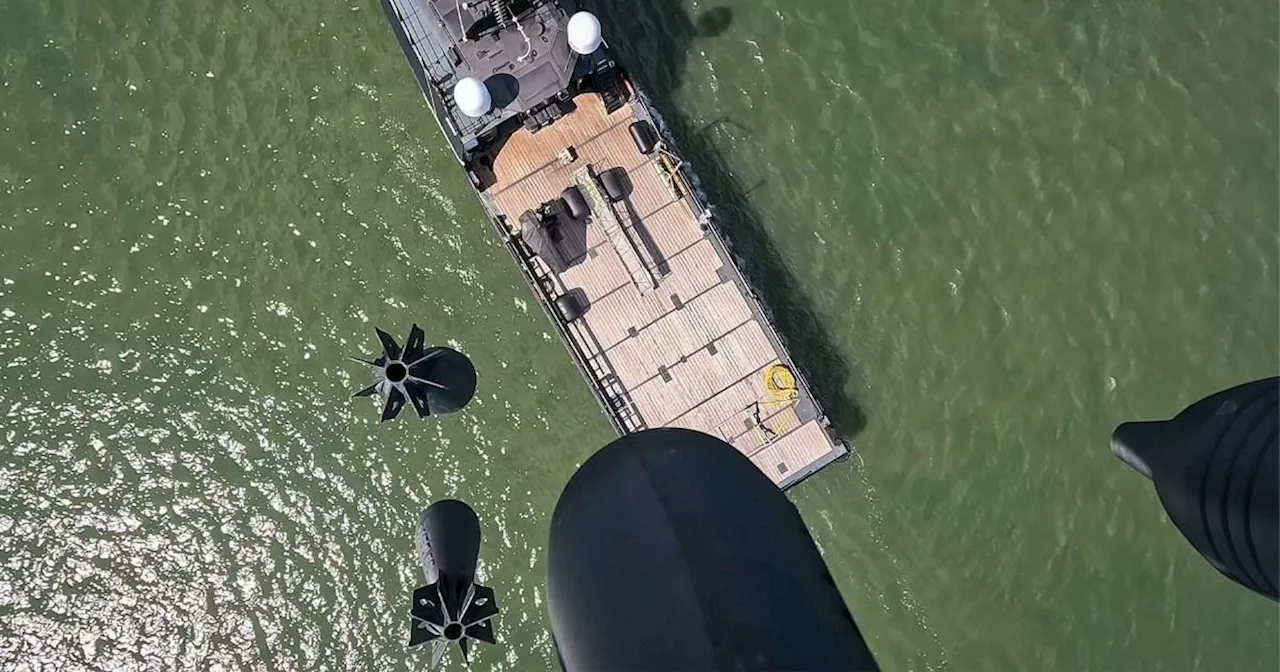 Drone drops multiple bombs on £7,000,000 Royal Navy ship as part of wargames