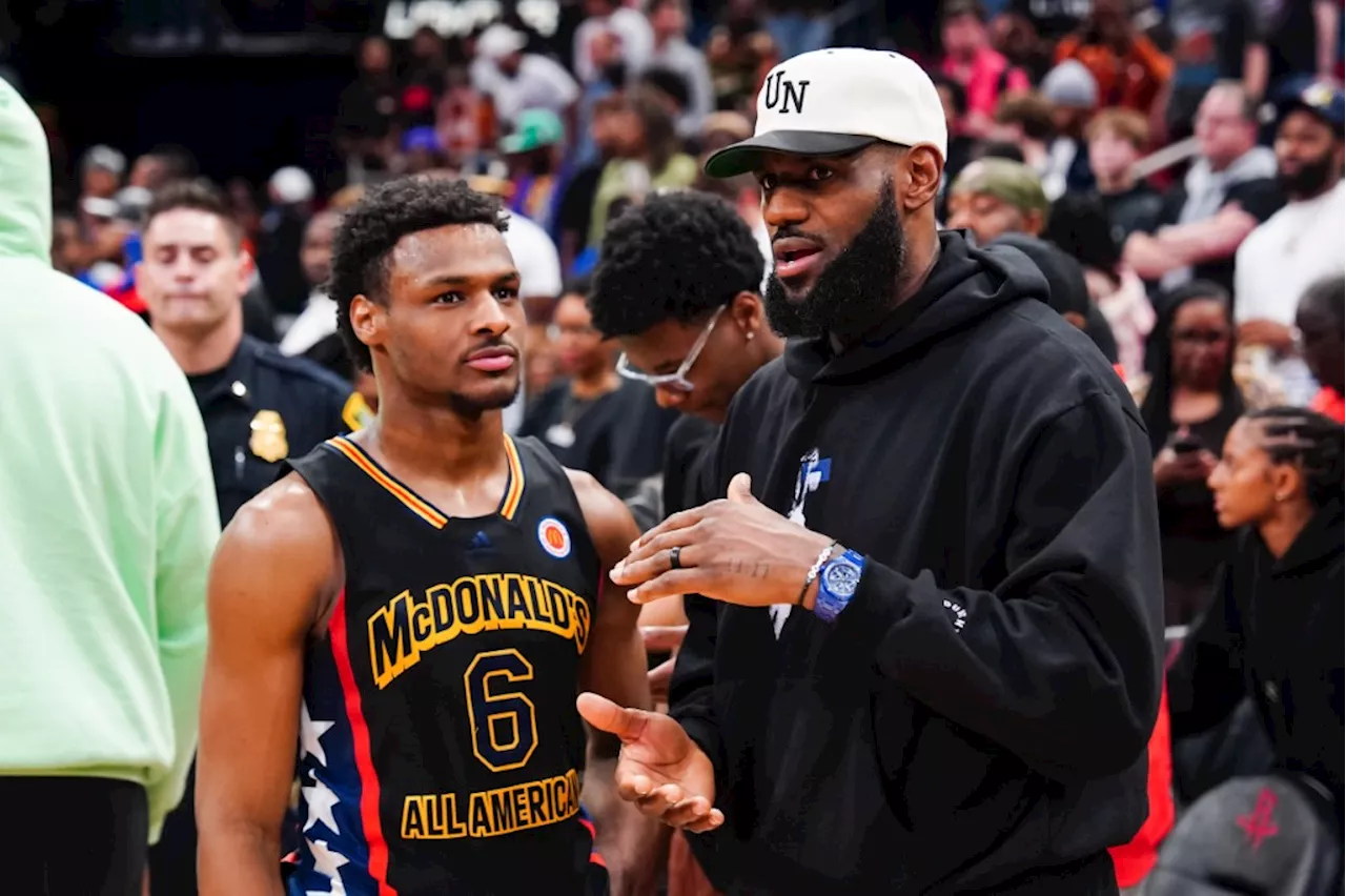 Lakers ponder when LeBron James will share court with son Bronny