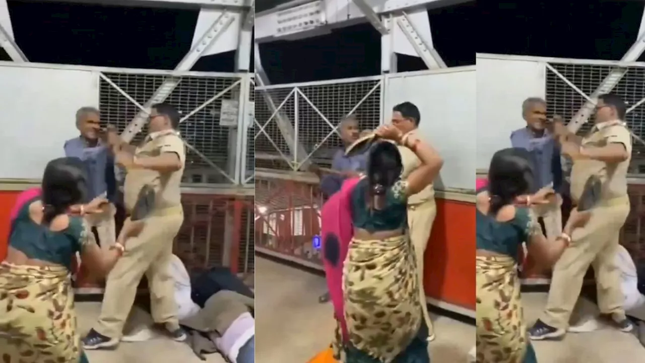 viral video : बाप रे बाप! पुलिस के जवान पर चप्पलों की बारिश, देख वीडियो डर जाएंगे आप!