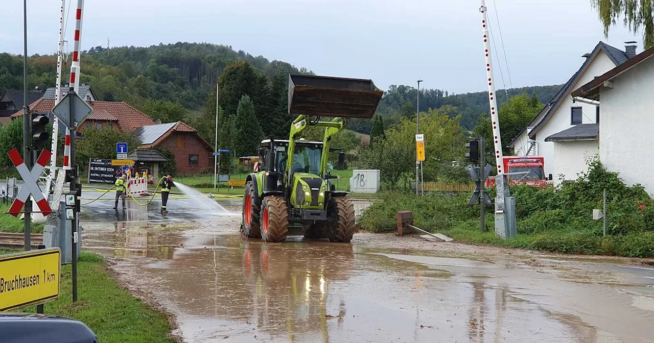 Schlammlawinen und Überschwemmungen im Raum Höxter