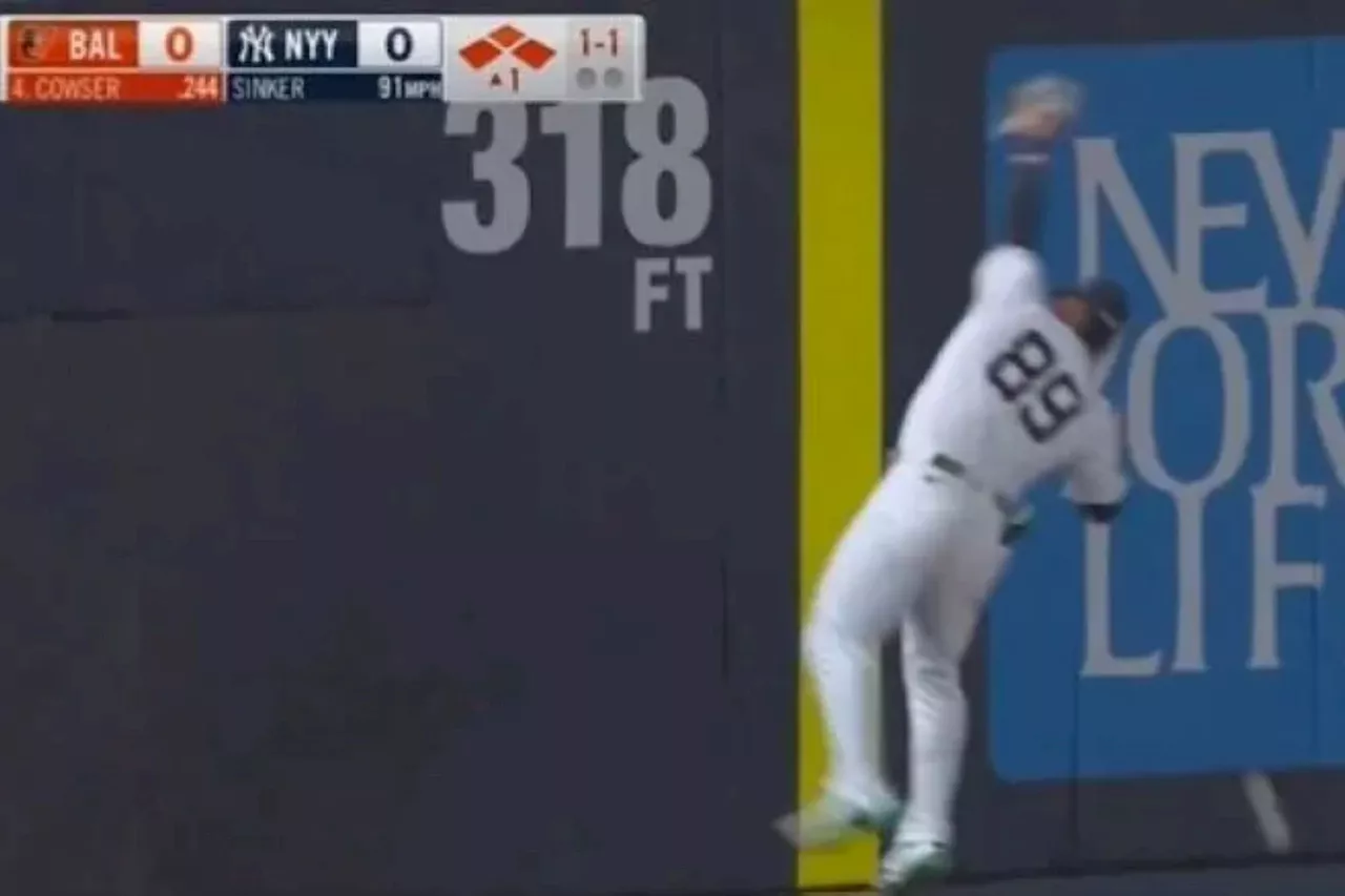 Jasson Dominguez's fly ball miscue leads to Yankees' first-inning disaster