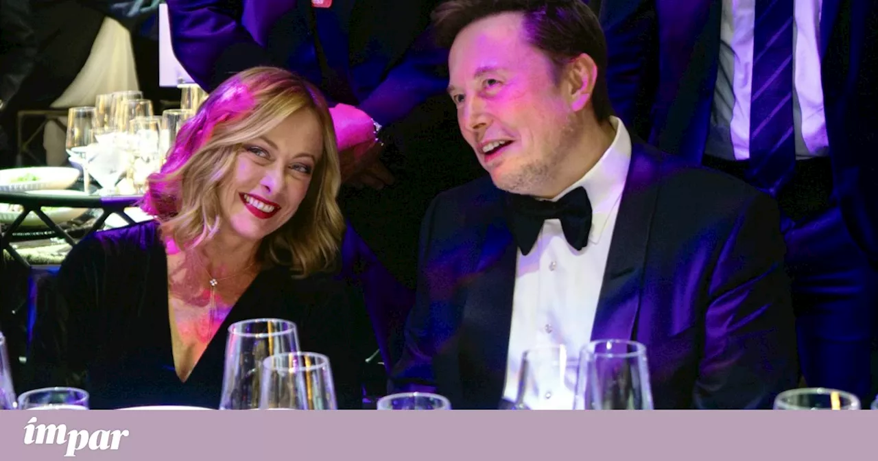 Elon Musk diz que não está a ter um caso com Giorgia Meloni após elogios mútuos