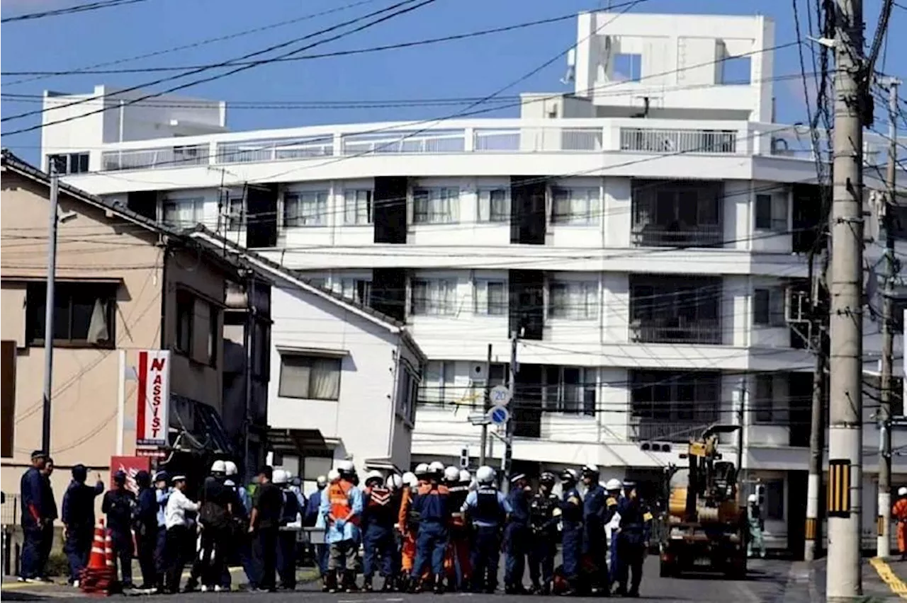 Large sinkhole emerges in Hiroshima; causes buildings to lean, road to cave in