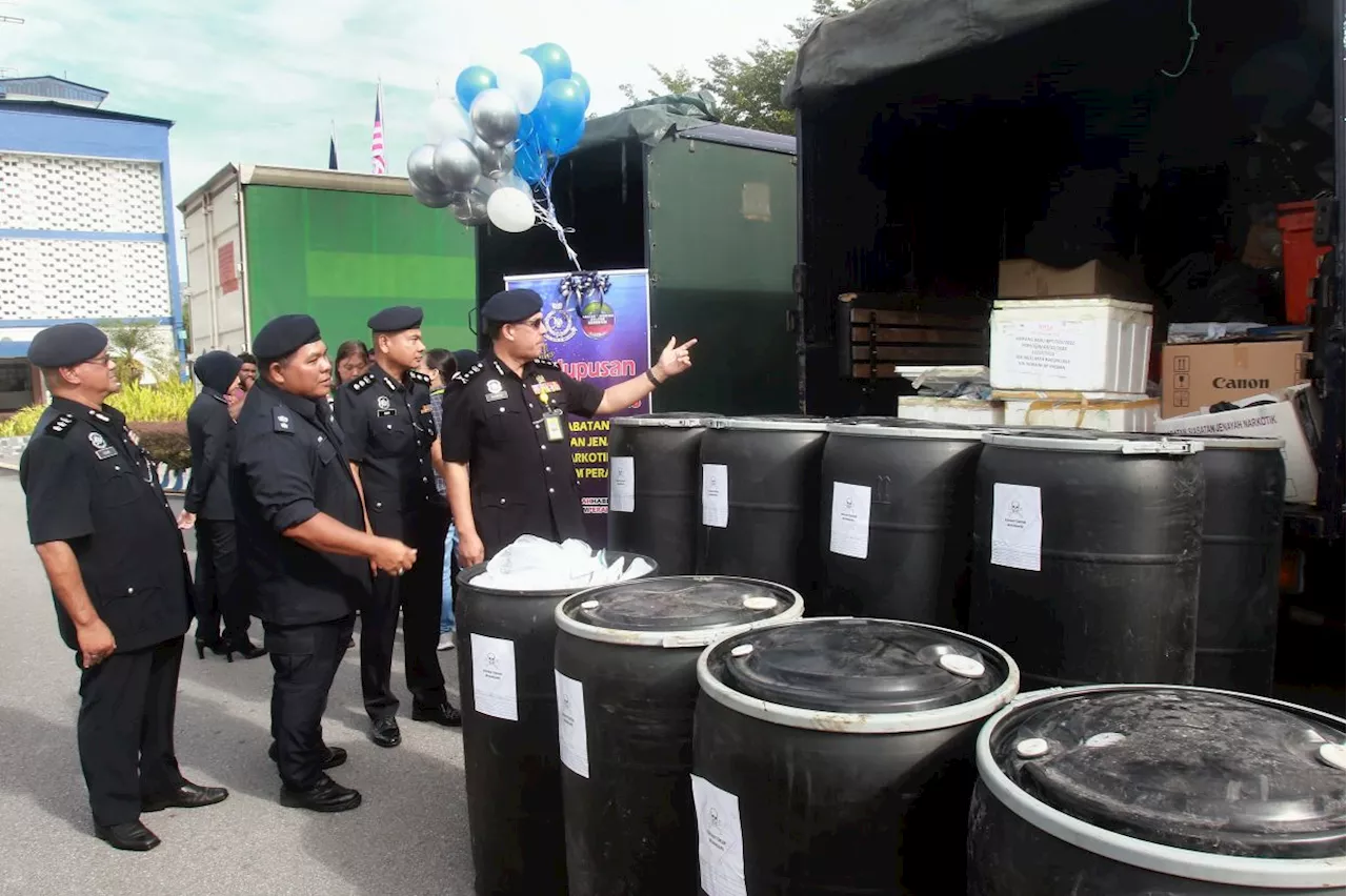 Perak cops set to destroy over RM500K worth of seized drugs and ketum