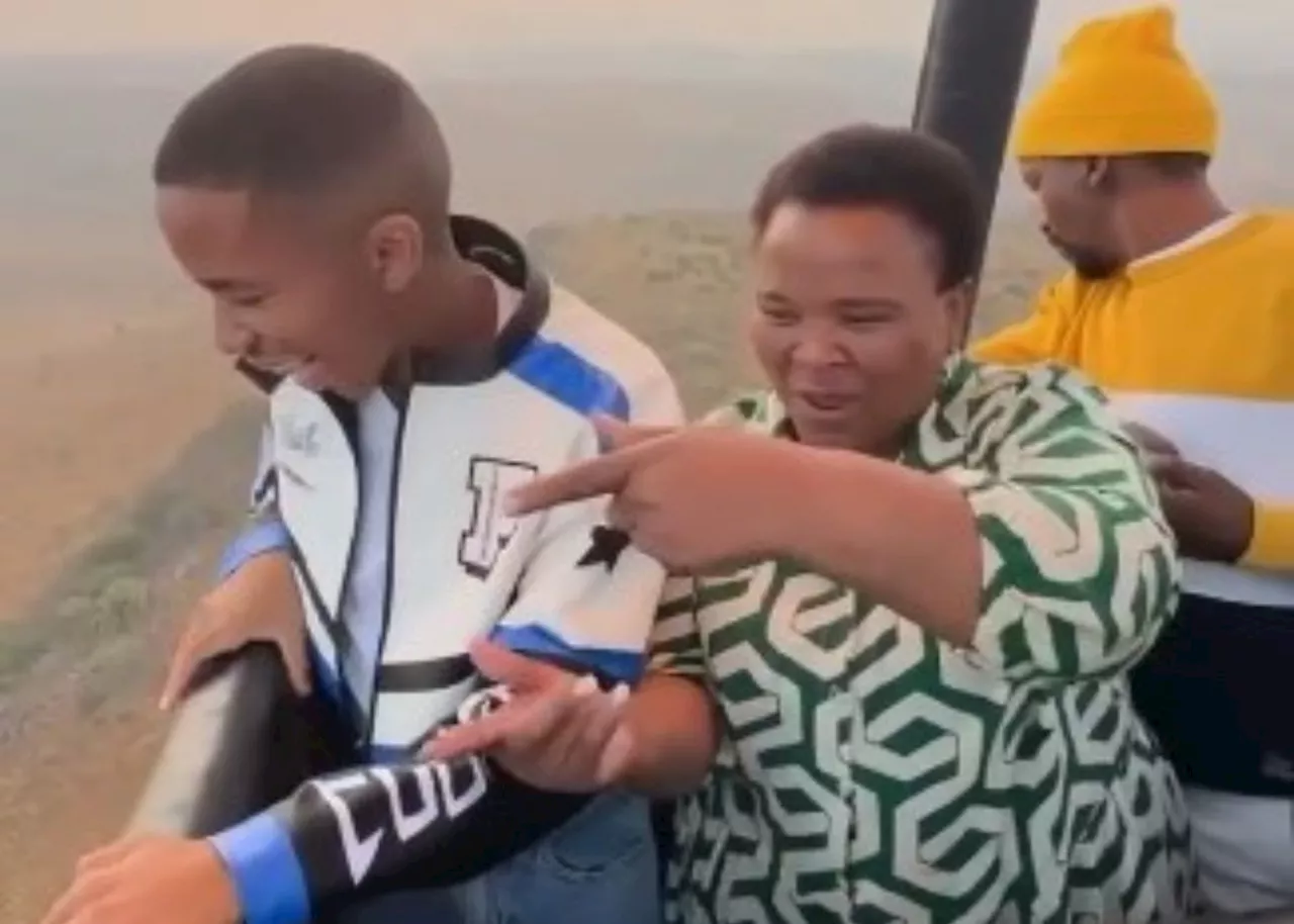 ‘This Is So Beautiful’: Lasizwe Goes Hot Air Ballooning With His Gogo