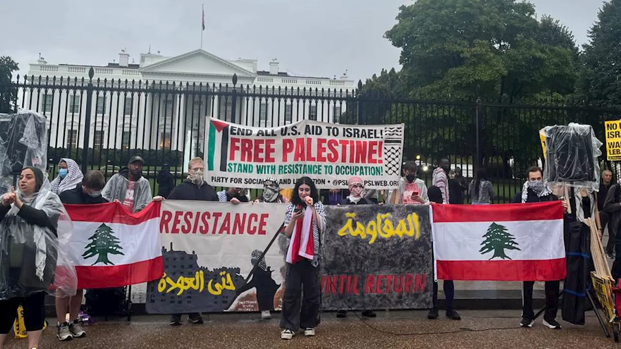 Scores gather at White House to condemn Israel’s assault on Lebanon