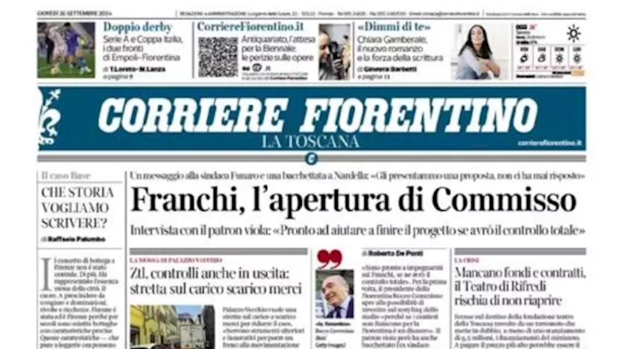 Corriere Fiorentino: 'Franchi, l'apertura di Commisso per il controllo totale dello stadio'