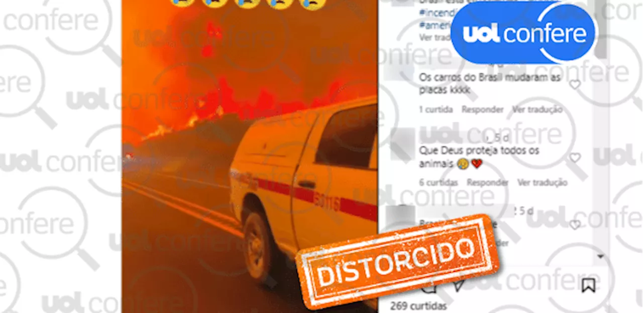 Publicações usam imagens de incêndio nos EUA como se elas fossem do Brasil