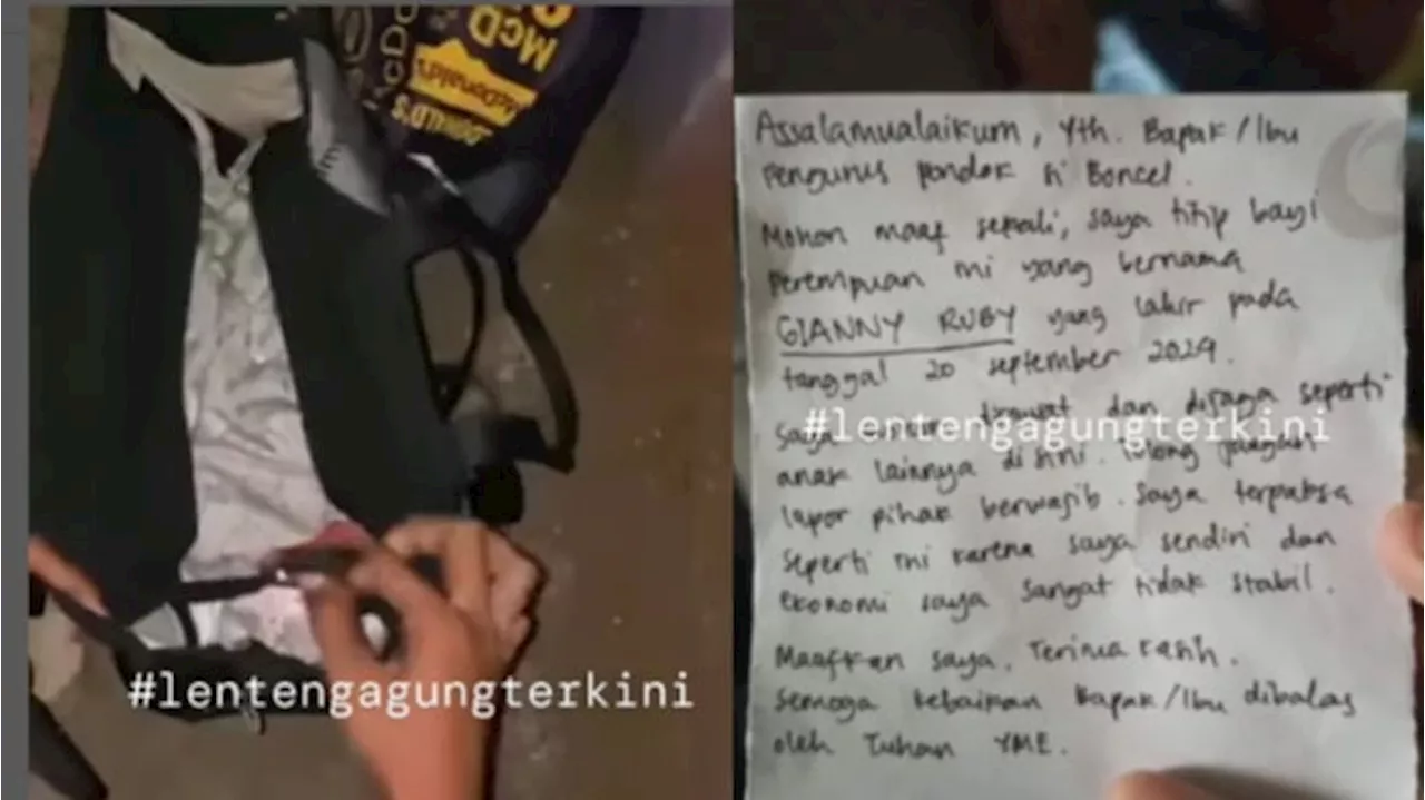 Isi Surat Wasiat Menyayat Hati dari Orangtua Bayi yang Dibuang di Jagakarsa