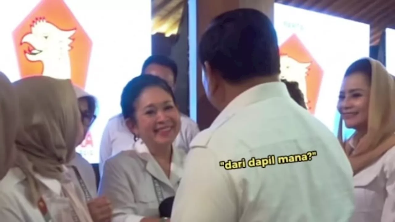 Momen Prabowo Subianto Goda Titiek Soeharto, Ekspresi Salah Tingkahnya Jadi Sorotan