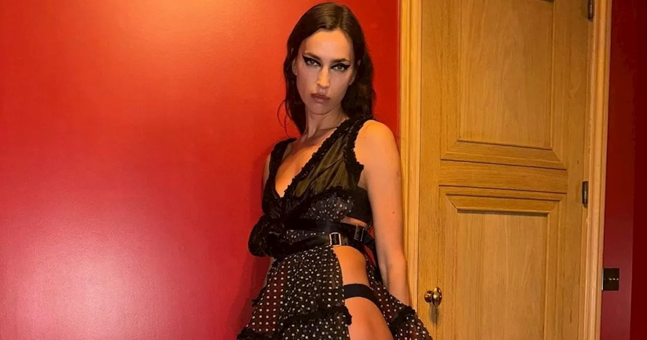 Irina Shayk Bares Her Thong in a Kitschy 2000s Minidress