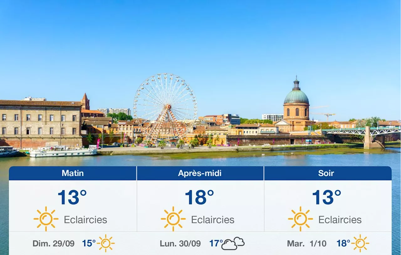 Météo Toulouse: prévisions du samedi 28 septembre 2024