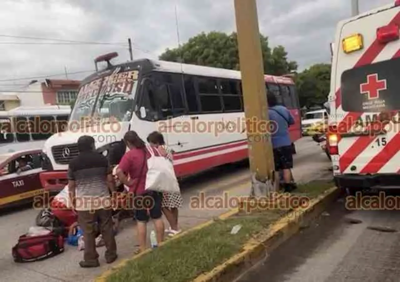 Autobús arrolló a motociclista, en avenida J.B. Lobos de Veracruz Puerto