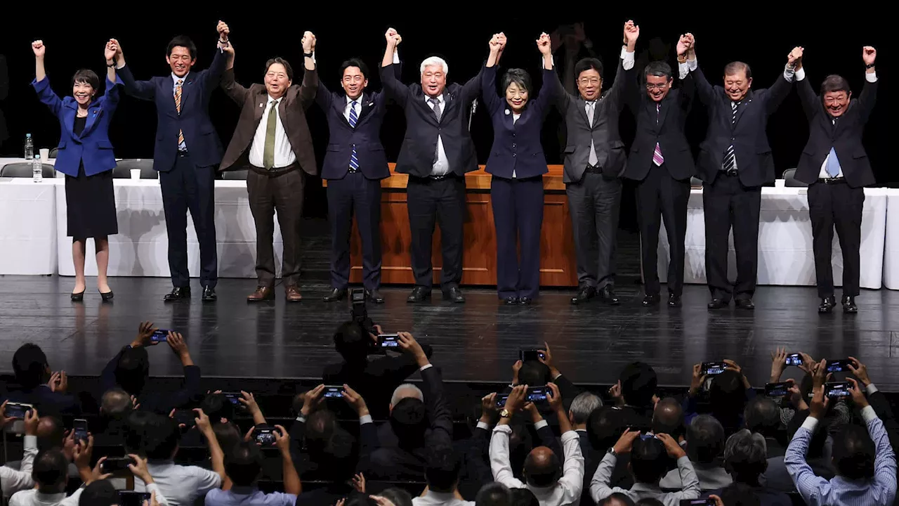 Japan's ruling party votes to elect new leader and country's next prime minister