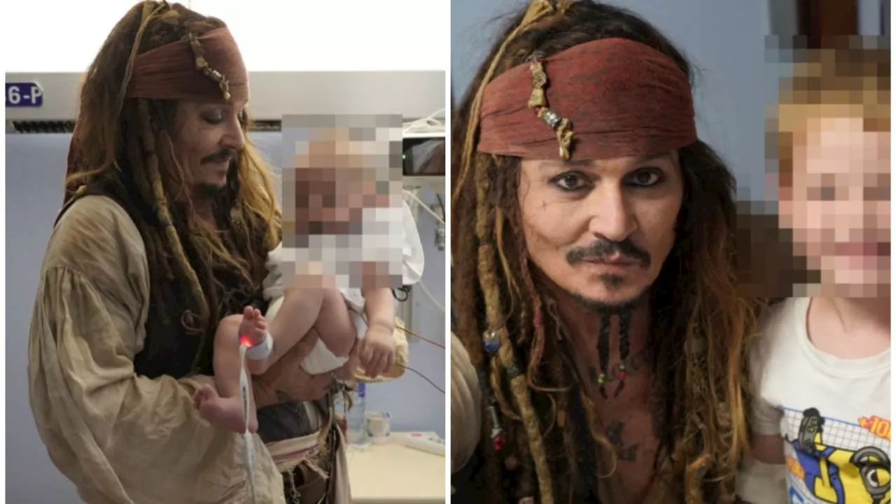 Johnny Depp in ospedale vestito da Jack Sparrow: la sorpresa ai bambini ricoverati in Oncologia