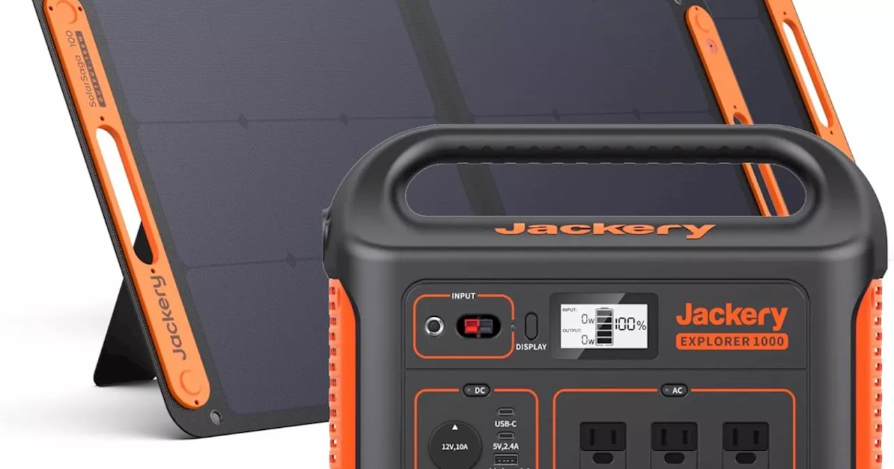 This Jackery solar generator comes with two solar panels — $650 off