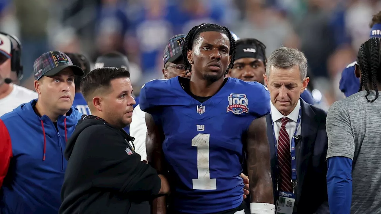 Giants' Malik Nabers sets record, but suffers concussion vs. Cowboys