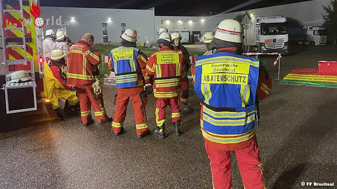 D: Ausgelaufener Gefahrstoff erfordert Einsatz der Feuerwehr