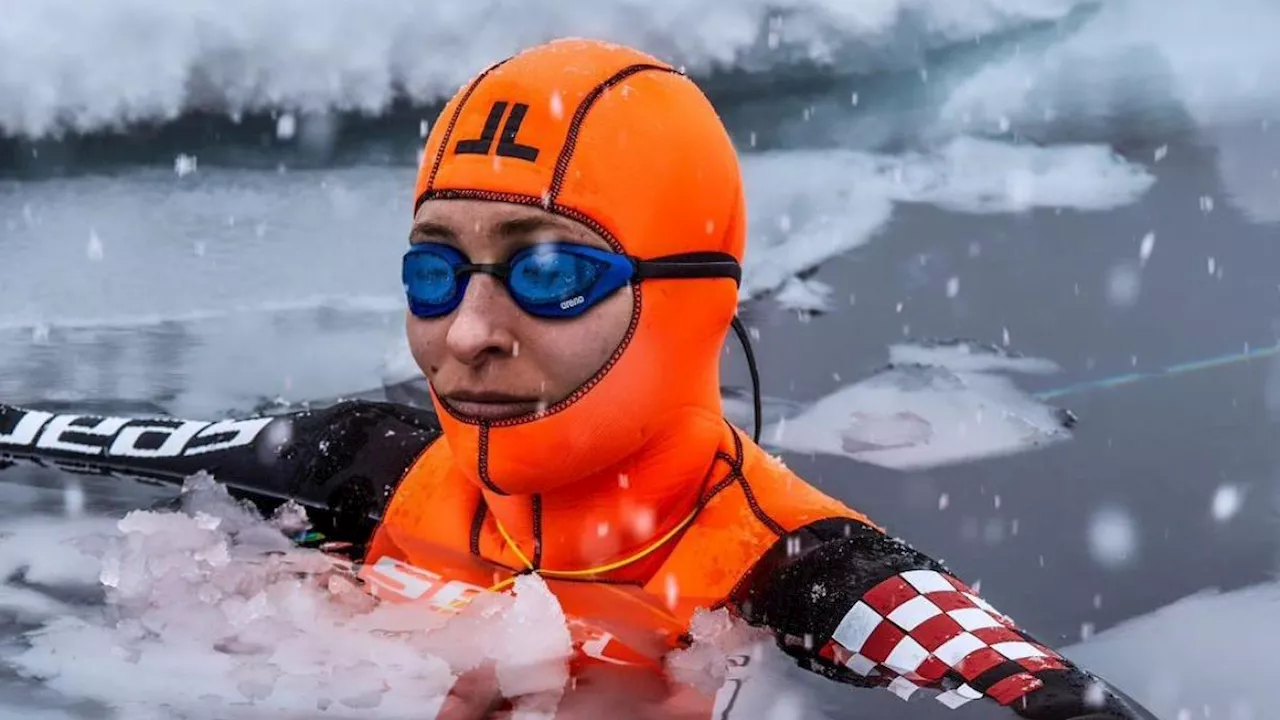 Cafolla campionessa da brividi: è la n.1 al mondo nell'apnea dinamica sotto il ghiaccio