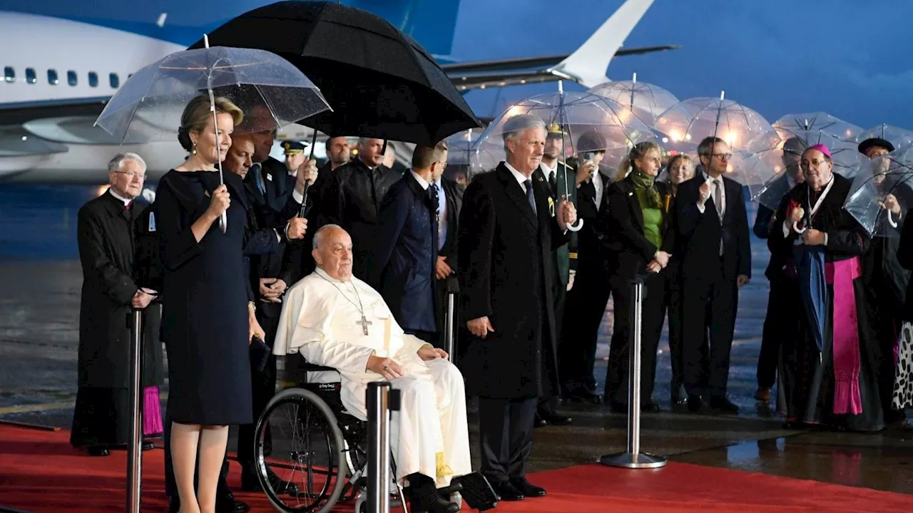 Pope Francis arrives in Belgium