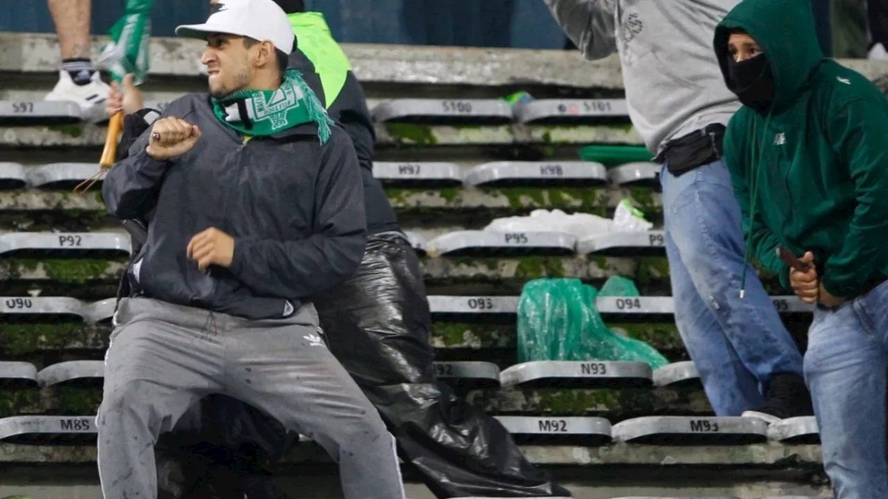 IMÁGENES FUERTES: así fue la violenta riña entre aficionados en el estadio Atanasio Girardot de Medellín