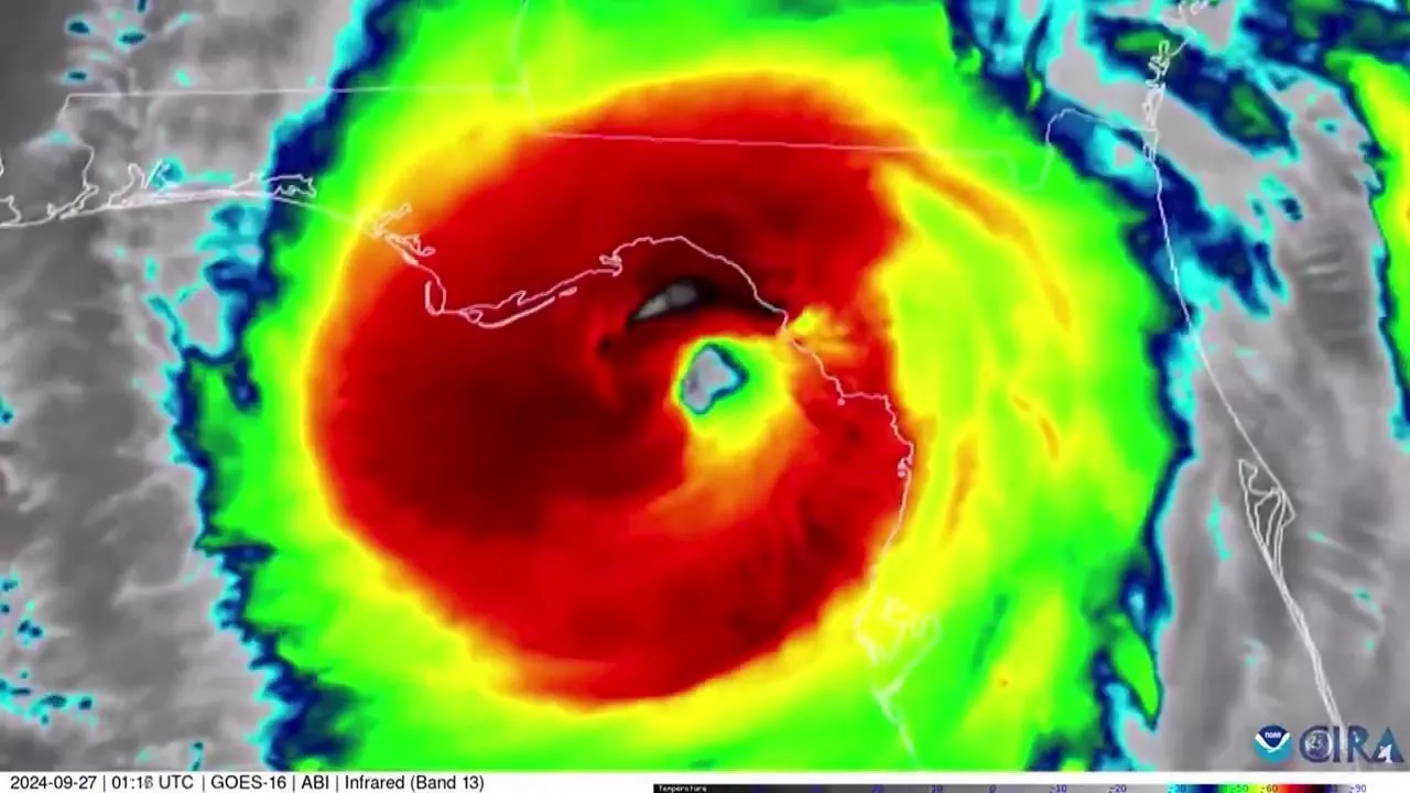 Así se ve el huracán Helene desde la estación espacial internacional