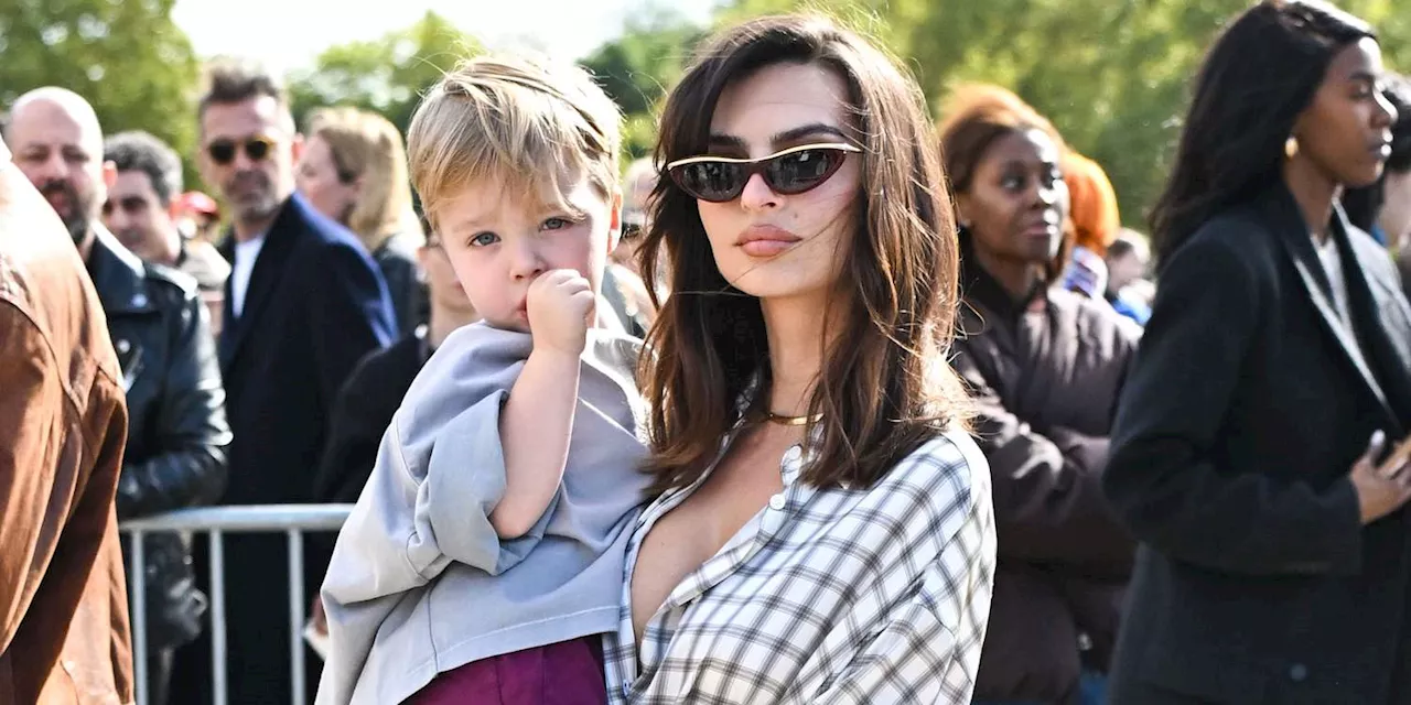 Emily Ratajkowski Had a Rare Mother-Son Outing at Paris Fashion Week