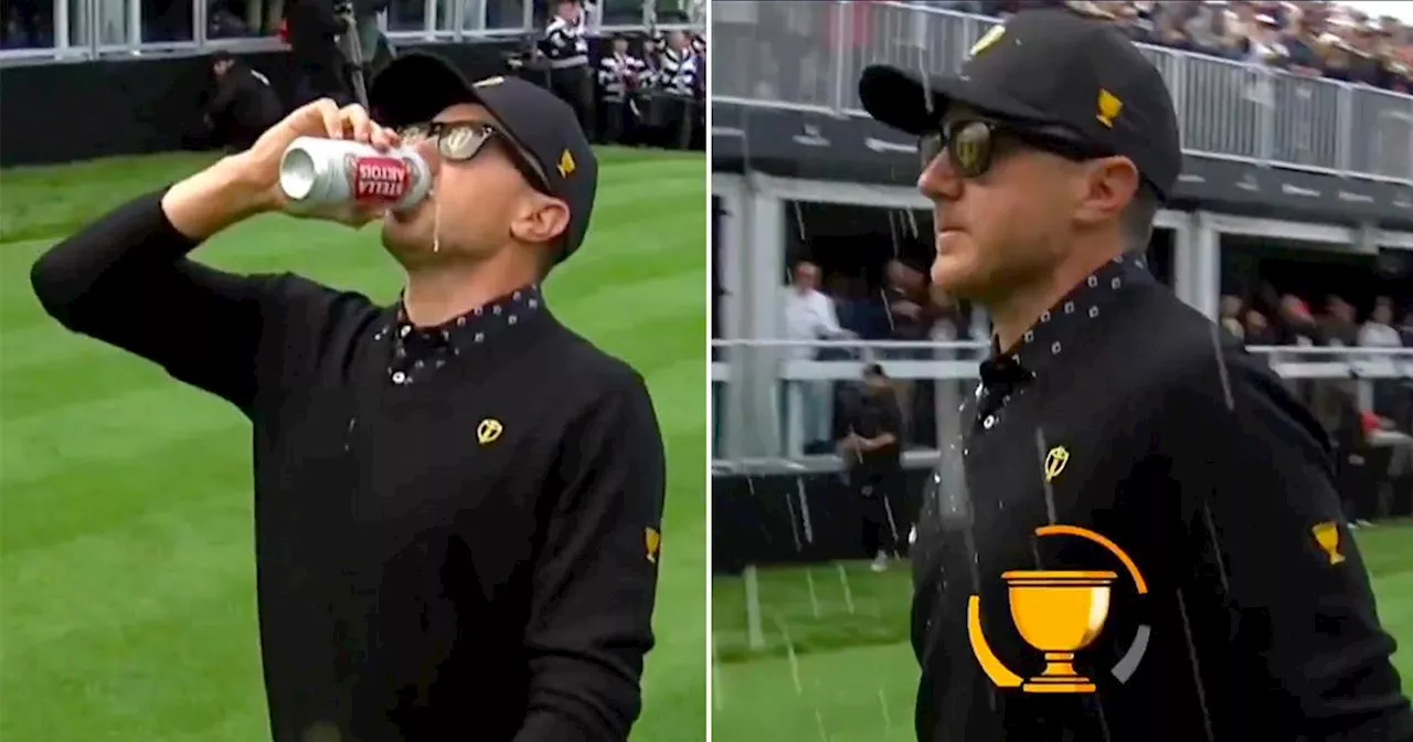 Presidents Cup star downs beer on first tee before team suffers 5-0 clean sweep