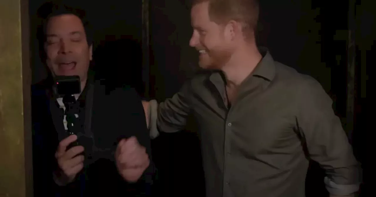 Prince Harry Screams And Swears In Haunted Maze On Jimmy Fallon Show