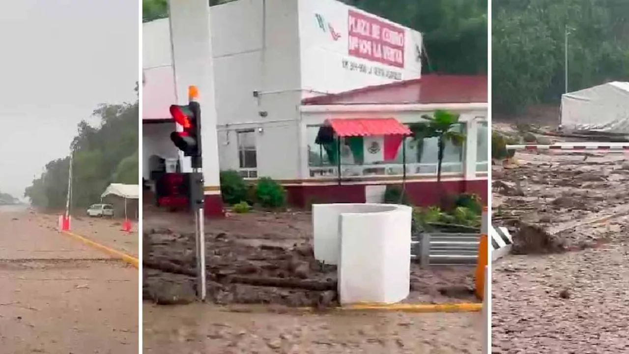 Cierran tramos de la autopista Chilpancingo – Acapulco ante derrumbes ocasionados por ‘Jhon’