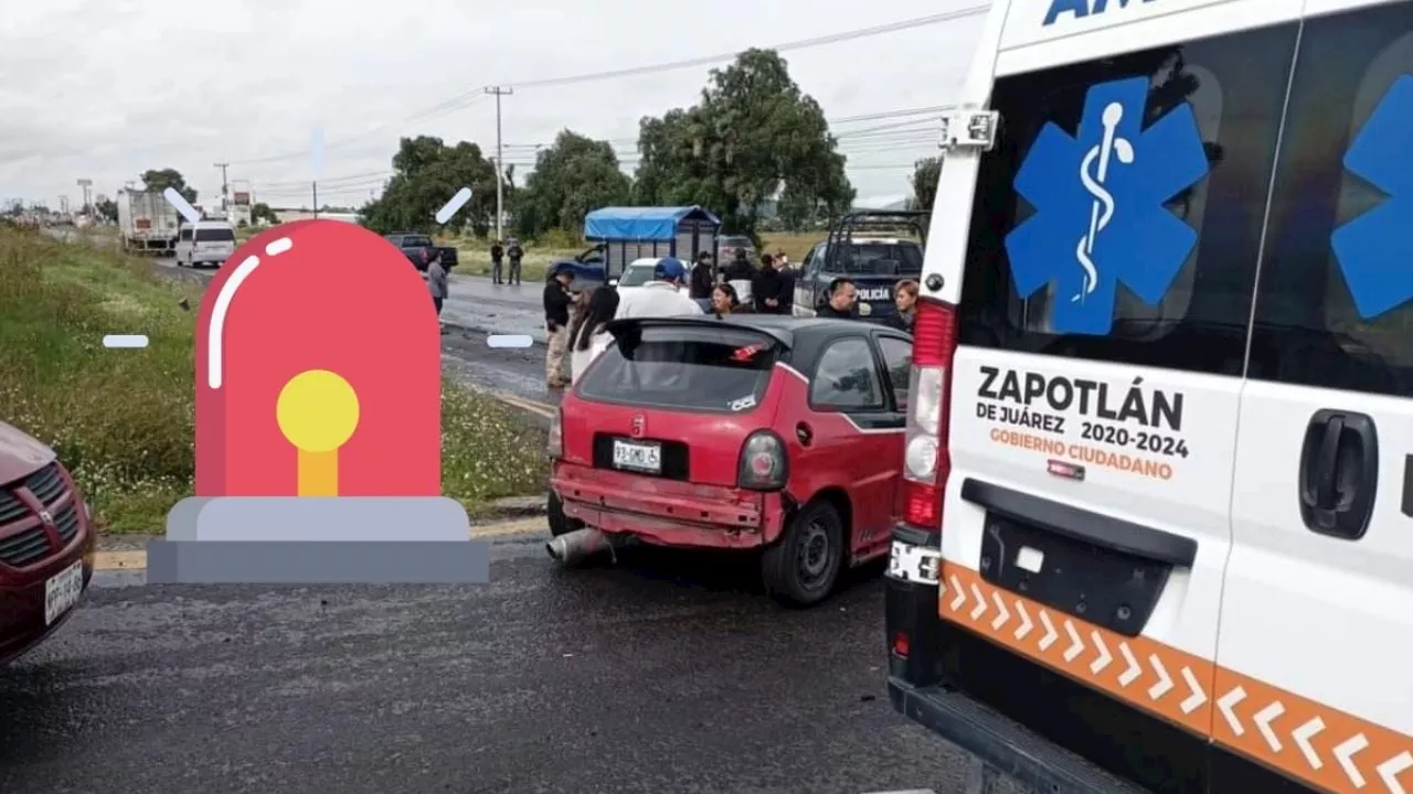 México-Pachuca: Carambola deja 5 personas lesionadas, 3 autos involucrados I Fotos