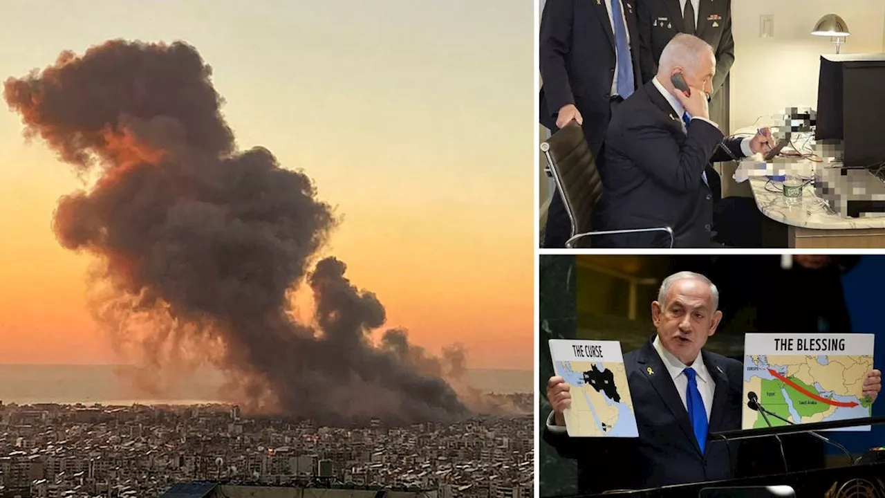 Israel Strikes Hezbollah Headquarters In Beirut Following Netanyahu Warning