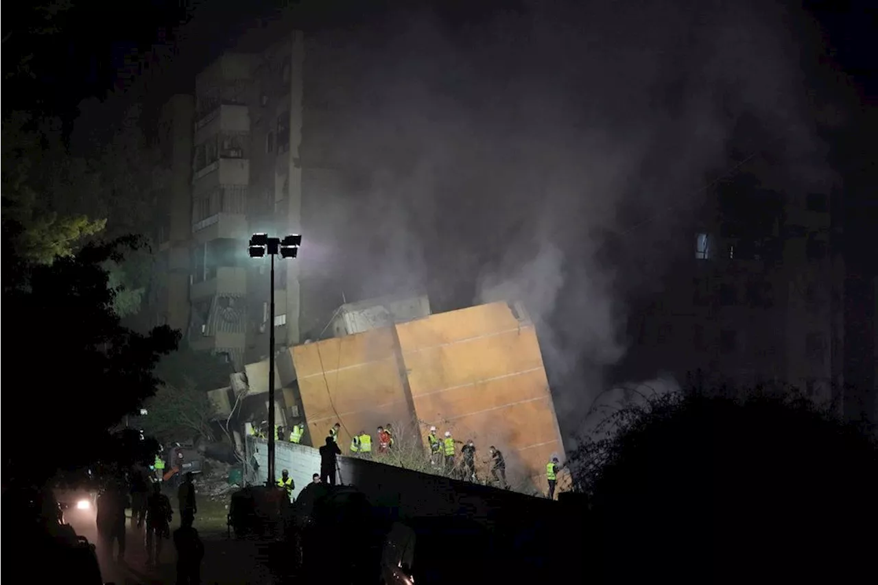 Israeli airstrikes hit the southern suburbs of Beirut after another strike destroyed buildings