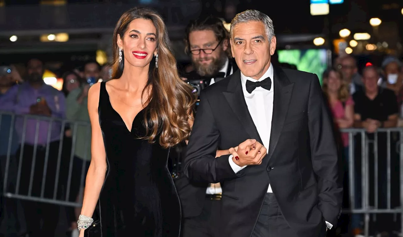 Amal Clooney Shuts Down the Albies Red Carpet in a Plunging Versace Gown