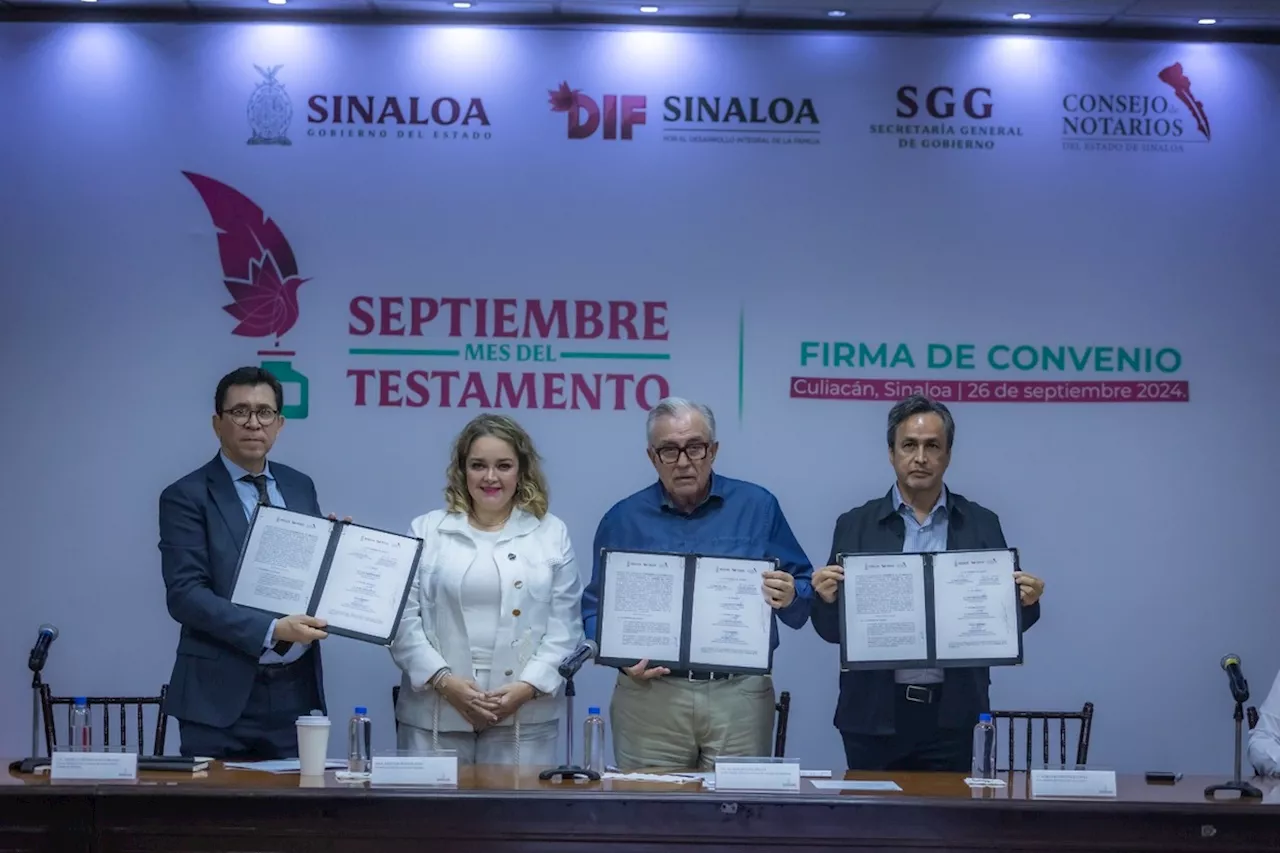 Gobierno de Sinaloa promueve “Septiembre, Mes del Testamento” con descuento