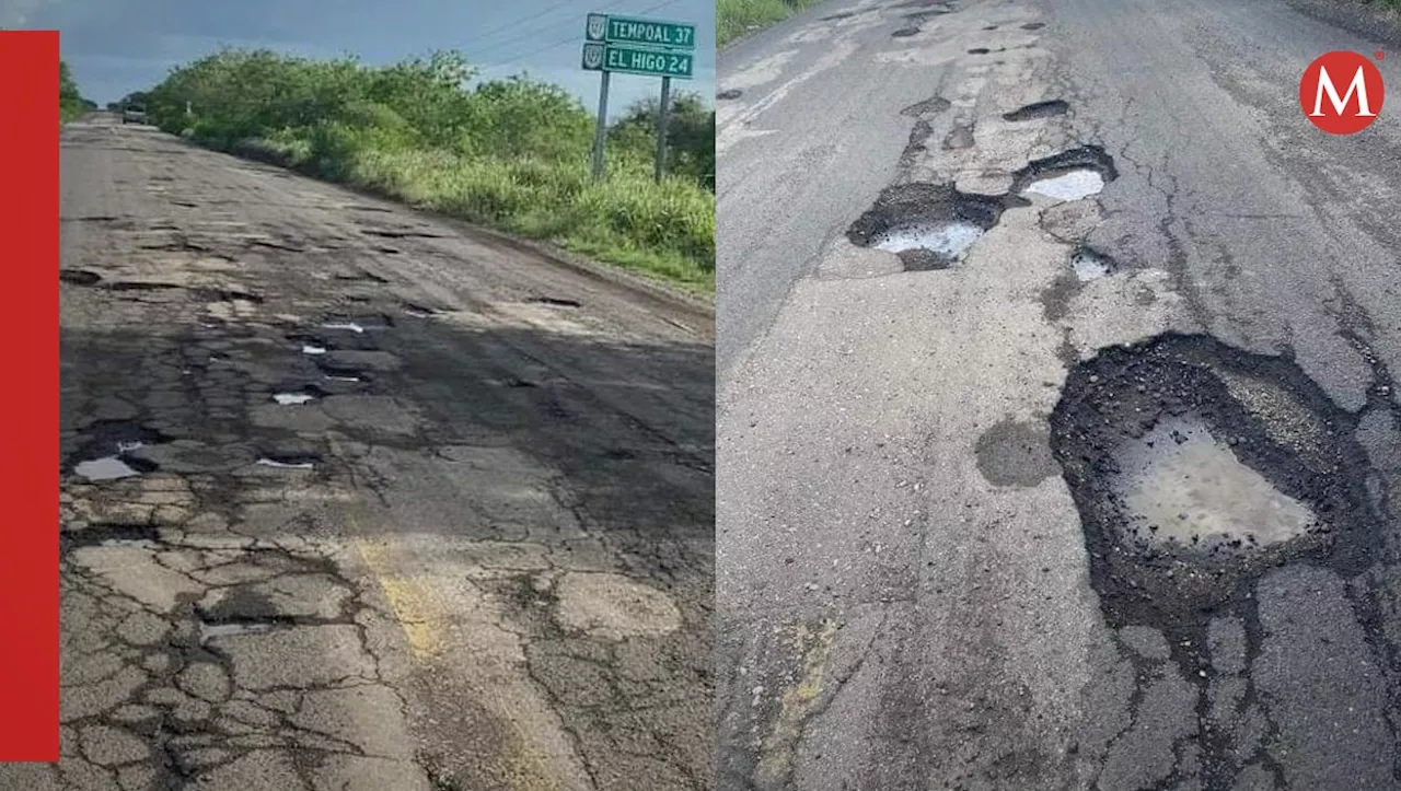 Mal estado de carreteras en Norte de Veracruz afecta a Tampico, afirma la Canaco