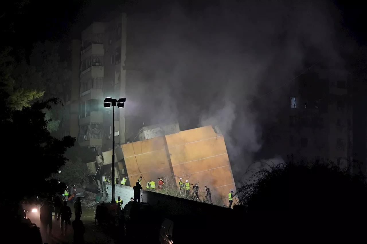 Israel strikes Hezbollah's headquarters in a huge blast targeting the militant group's leader