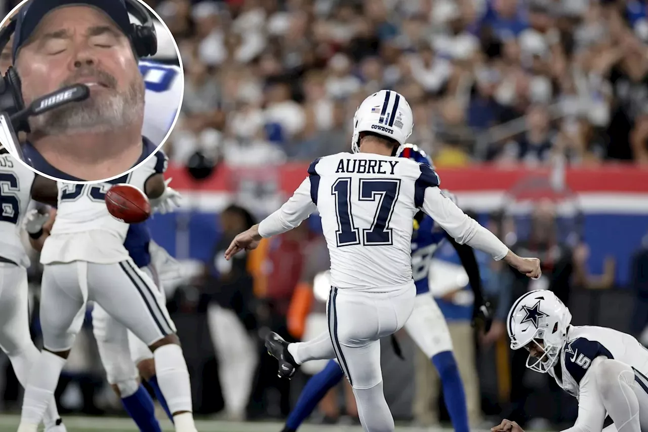 Bettors burned as Dallas kicker Brandon Aubrey misses late field goal in 'TNF' win