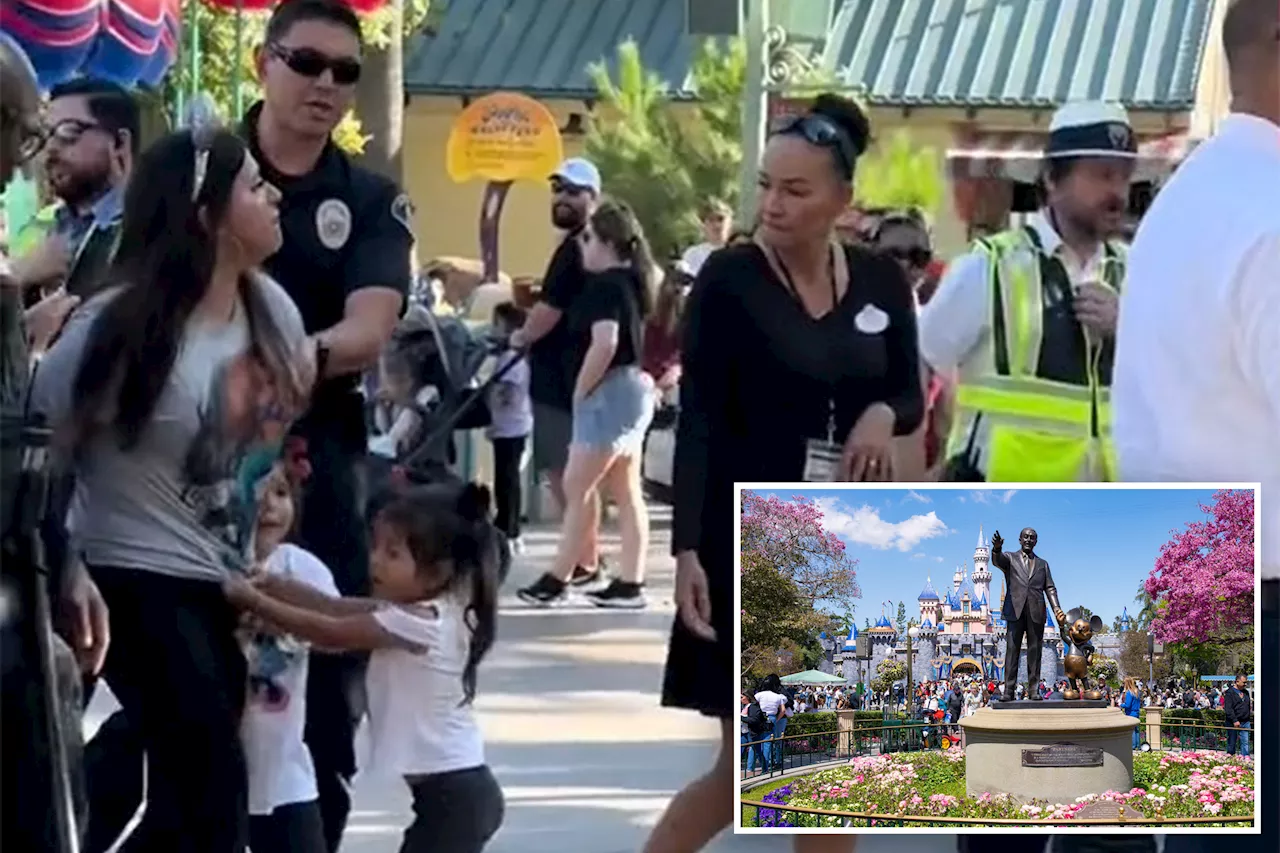 Disneyland mom breaks silence after she's hauled away in cuffs for allegedly sneaking sobbing children into park