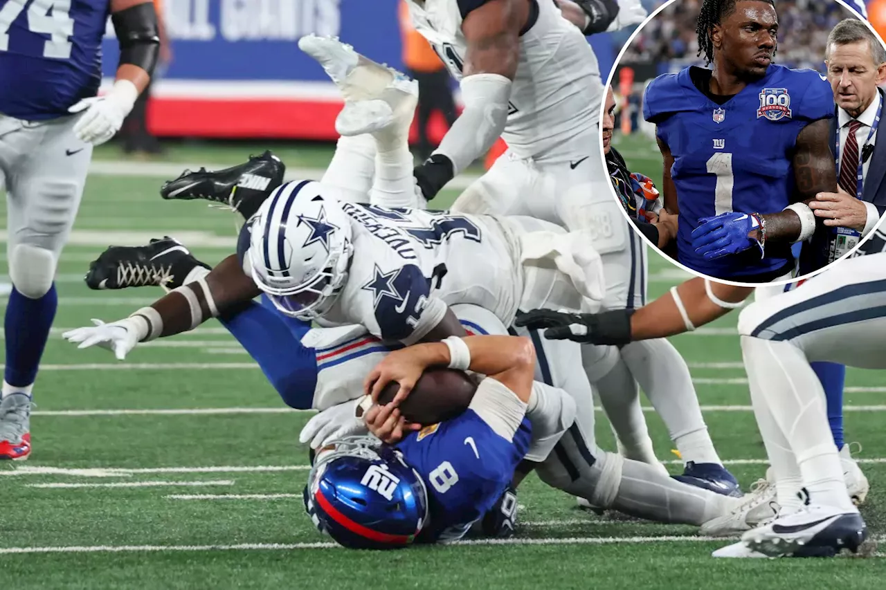 Giants' latest loss to Cowboys comes with Malik Nabers concussion scare