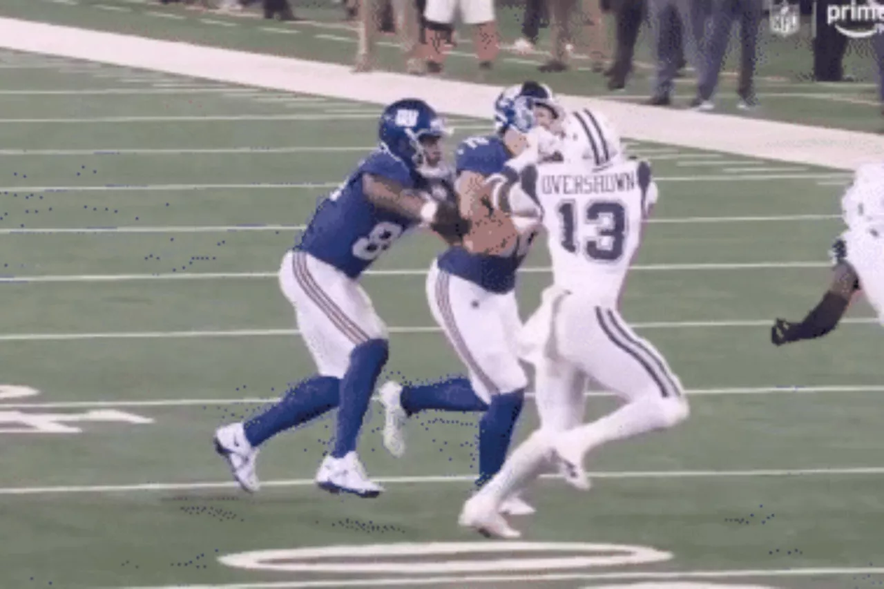 Giants Tight End Bellinger Called For Facemask Despite Being Victimized By Cowboys Defensive Back