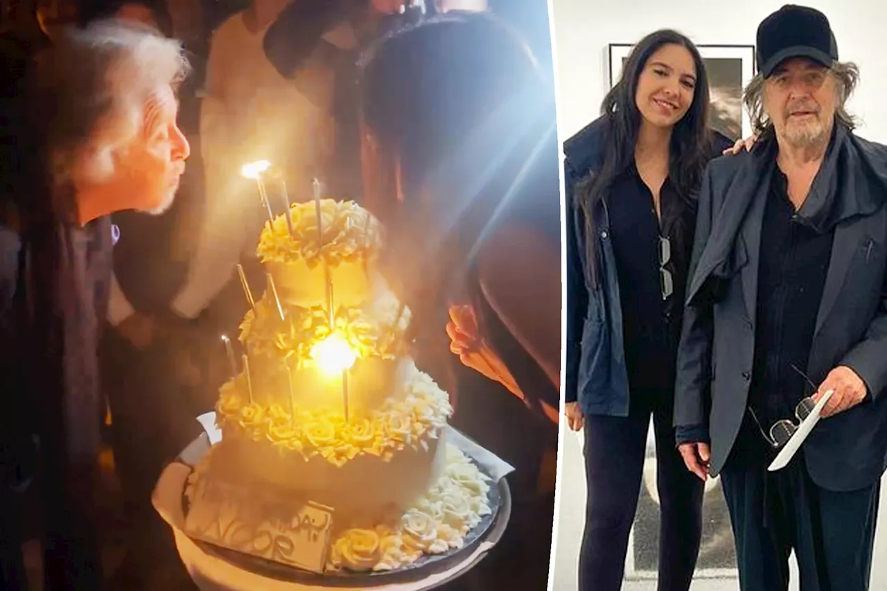 Al Pacino Celebrates Girlfriend Noor Alfallah's Birthday With Three-Tier Cake