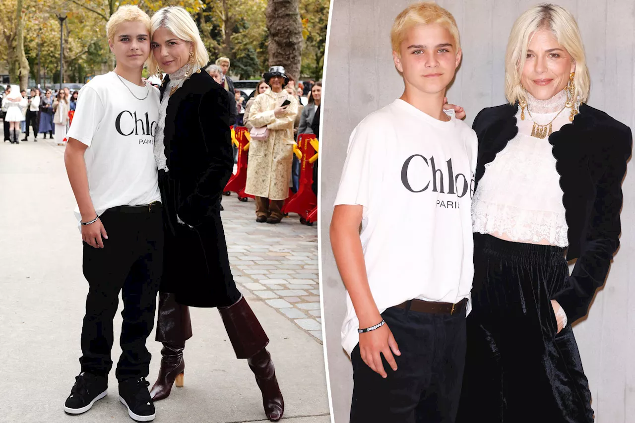 Selma Blair takes look-alike son Arthur as her front row date to Paris Fashion Week